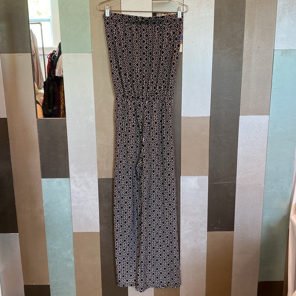 5th & Love Black and White Boho Jumpsuit - Picture 3 of 8